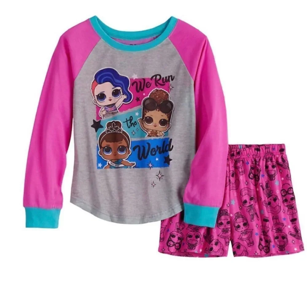 L.O.L. SURPRISE!  Girls Size 10  2-pc Get Happy Top & Short Pajama Set